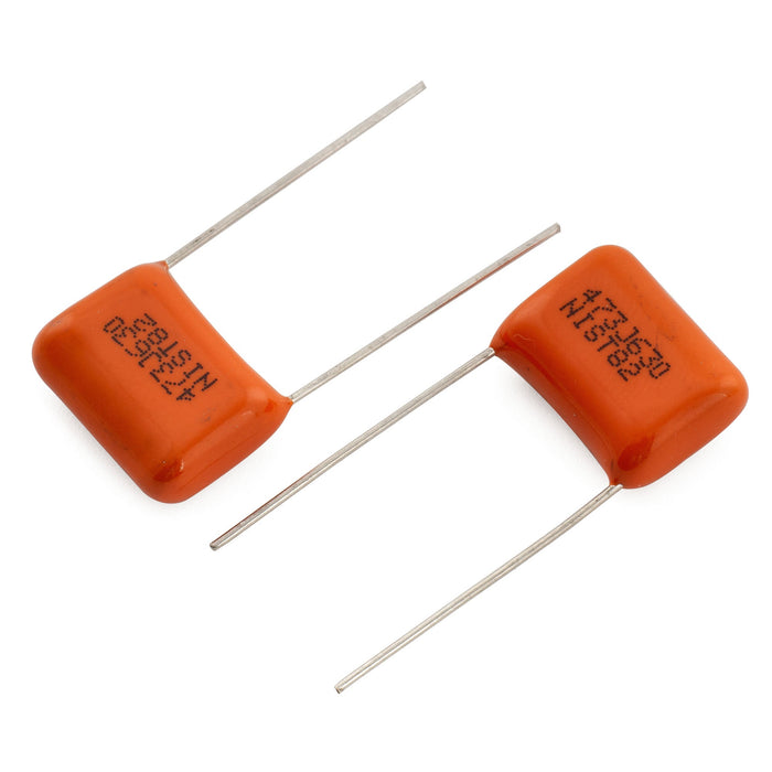 Musiclily Pro NISSEI Japan Orange MPE CBB Metallized Polypropylene Film Capacitors .047uF 5% 630V for Electric Guitar Bass (Set of 10)