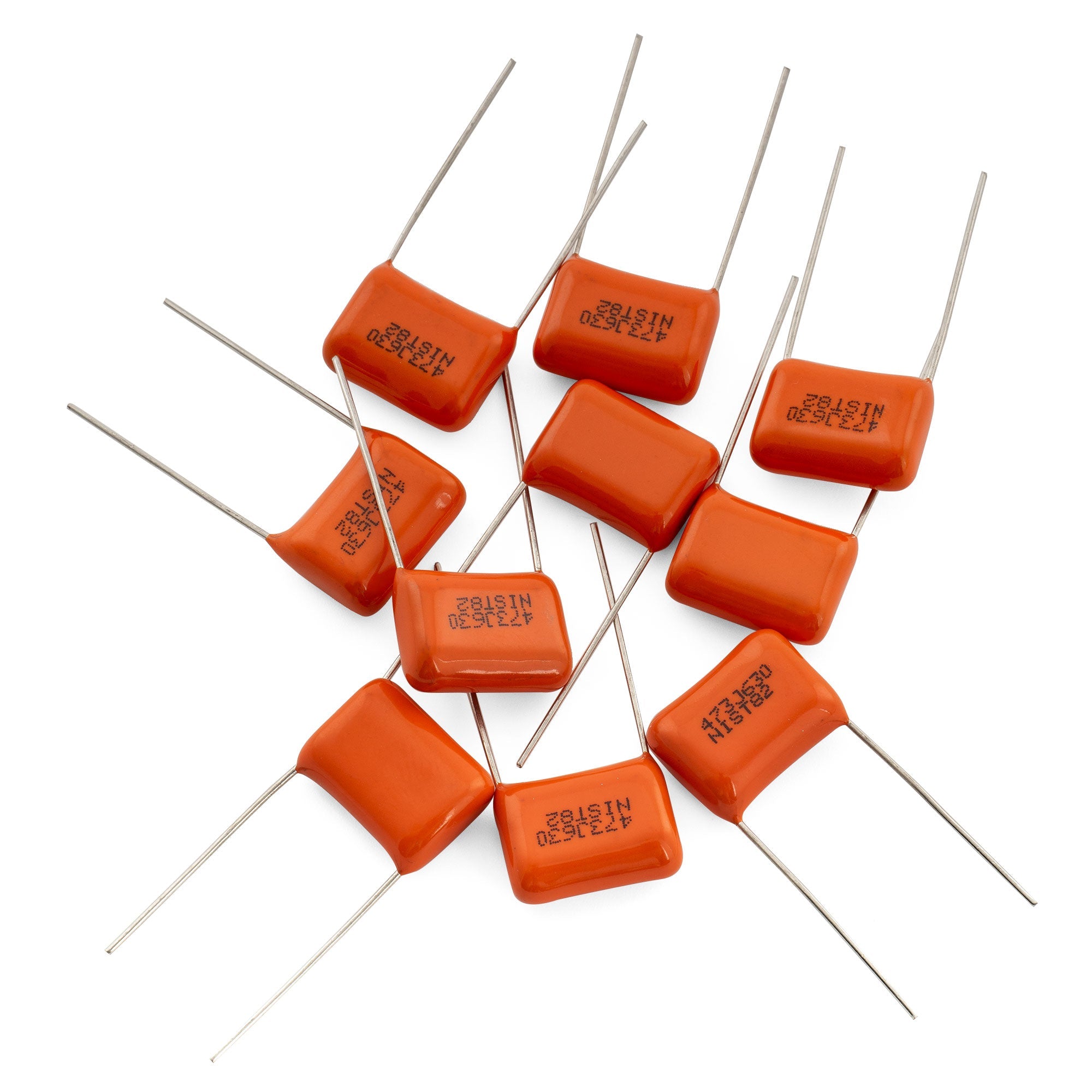 Musiclily Pro NISSEI Japan Orange MPE CBB Metallized Polypropylene Film Capacitors .047uF 5% 630V for Electric Guitar Bass (Set of 10)