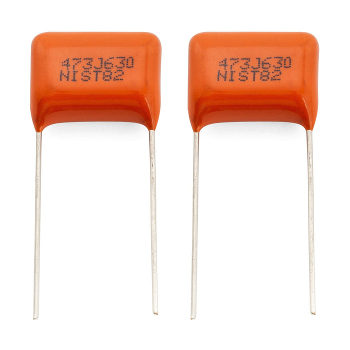 Musiclily Pro NISSEI Japan Orange MPE CBB Metallized Polypropylene Film Capacitors .047uF 5% 630V for Electric Guitar Bass (Set of 2)