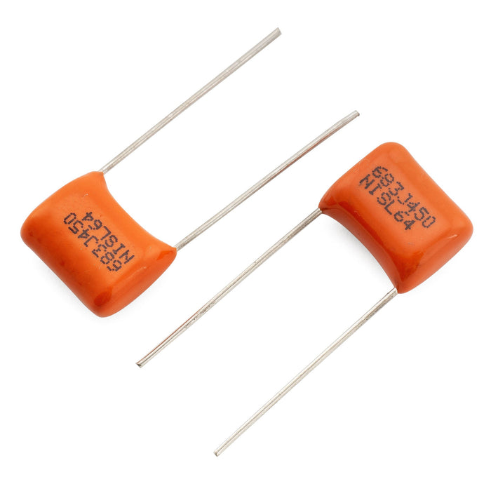 Musiclily Pro NISSEI Japan Orange MPE CBB Metallized Polypropylene Film Capacitors .068uF 5% 450V for Electric Guitar Bass (Set of 2)