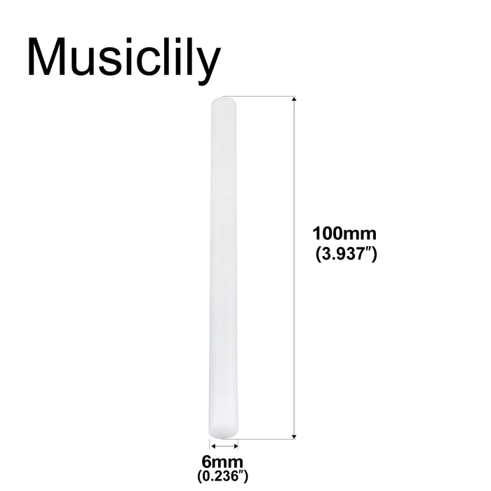 Musiclily Conector de jack de plástico profesional para nivelador de trastes, nivelador de trastes de guitarra y bajo, tamaño 6x100mm (conjunto de 2)