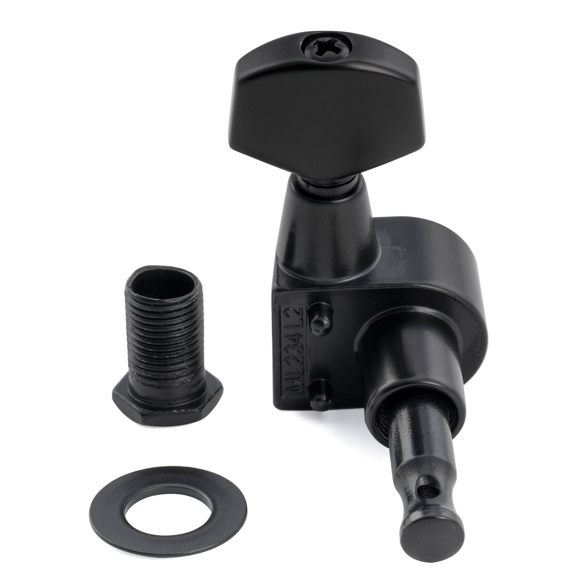 Musiclily Pro R18T-25 Clavijero de afinación individual relación 18:1, 2 pines, totalmente sellado, lado de agudos, con botón hexagonal para guitarra eléctrica estilo Squier Strat Tele