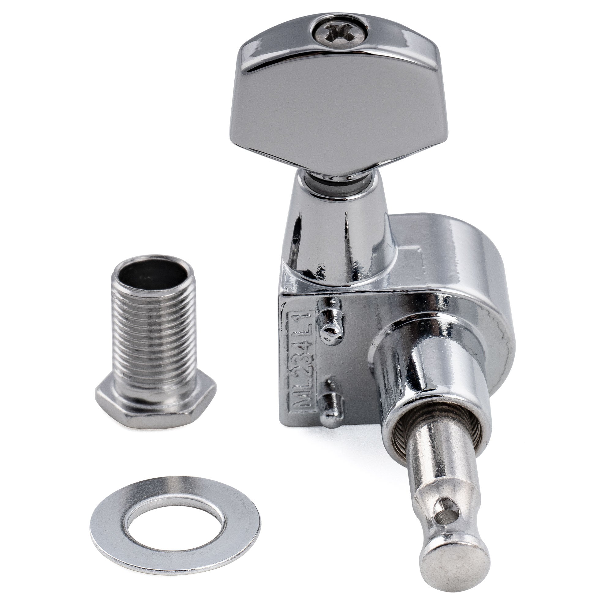 Musiclily Pro R18T-25 Clavijero de afinación individual relación 18:1, 2 pines, totalmente sellado, lado de agudos, con botón hexagonal para guitarra eléctrica estilo Squier Strat Tele