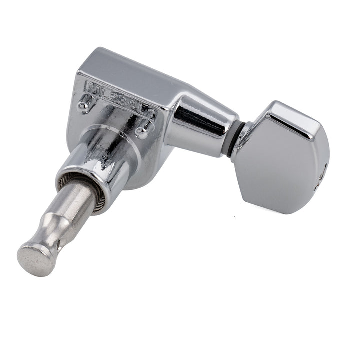 Musiclily Pro R18T-25 Single 18:1 Ratio 2-Pin Full Sealed Machine Head Treble Side Tuner Tuning Peg Key with Hex Button for Squier Strat Tele Style Electric Guitar