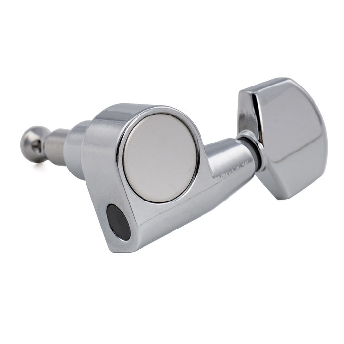 Musiclily Pro R18T-25 Single 18:1 Ratio 2-Pin Full Sealed Machine Head Treble Side Tuner Tuning Peg Key with Hex Button for Squier Strat Tele Style Electric Guitar