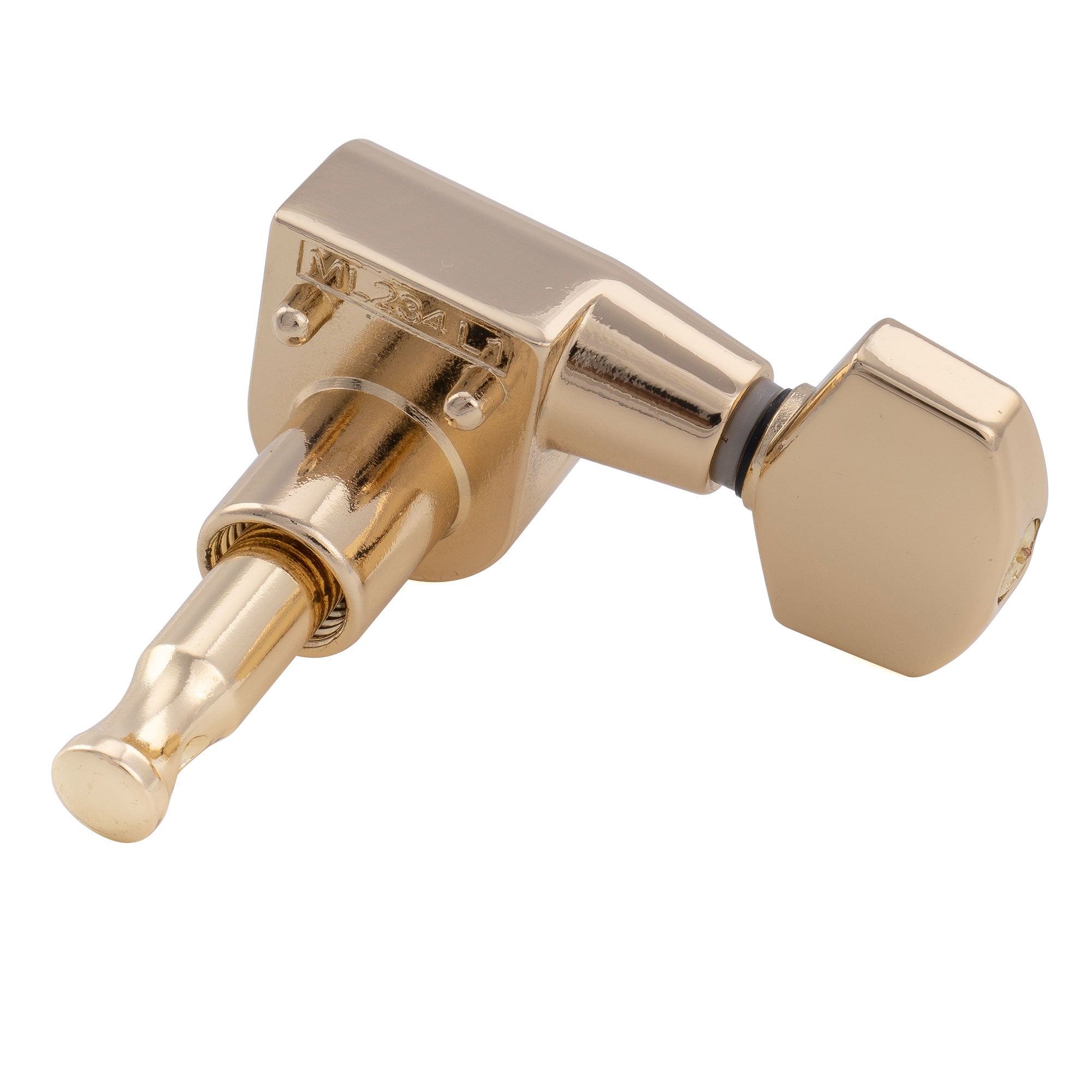 Musiclily Pro R18T-25 Clavijero de afinación individual relación 18:1, 2 pines, totalmente sellado, lado de agudos, con botón hexagonal para guitarra eléctrica estilo Squier Strat Tele