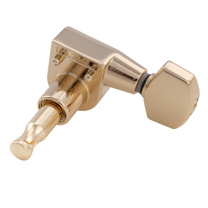 Musiclily Pro R18T-25 Single 18:1 Ratio 2-Pin Full Sealed Machine Head Treble Side Tuner Tuning Peg Key with Hex Button for Squier Strat Tele Style Electric Guitar