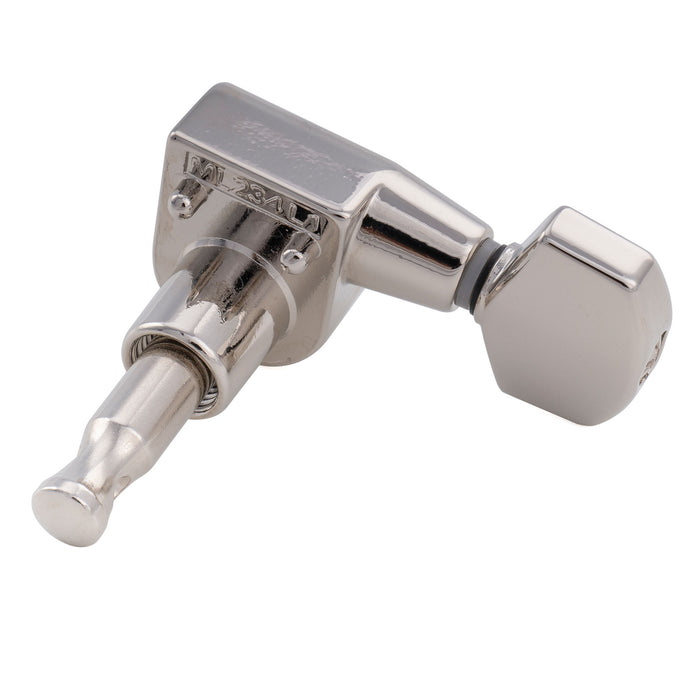 Musiclily Pro R18T-25 Single 18:1 Ratio 2-Pin Full Sealed Machine Head Treble Side Tuner Tuning Peg Key with Hex Button for Squier Strat Tele Style Electric Guitar
