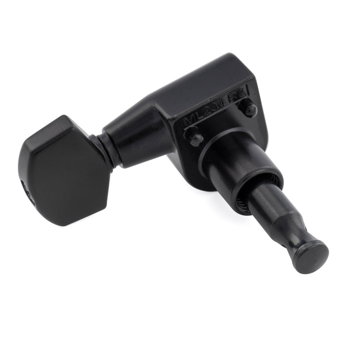 Musiclily Pro R18T-26 6-in-line 18:1 Ratio 2-Pin Full Sealed Machine Heads Tuners Tuning Pegs Keys with Hex Button for Squier Strat Tele Style Electric Guitar