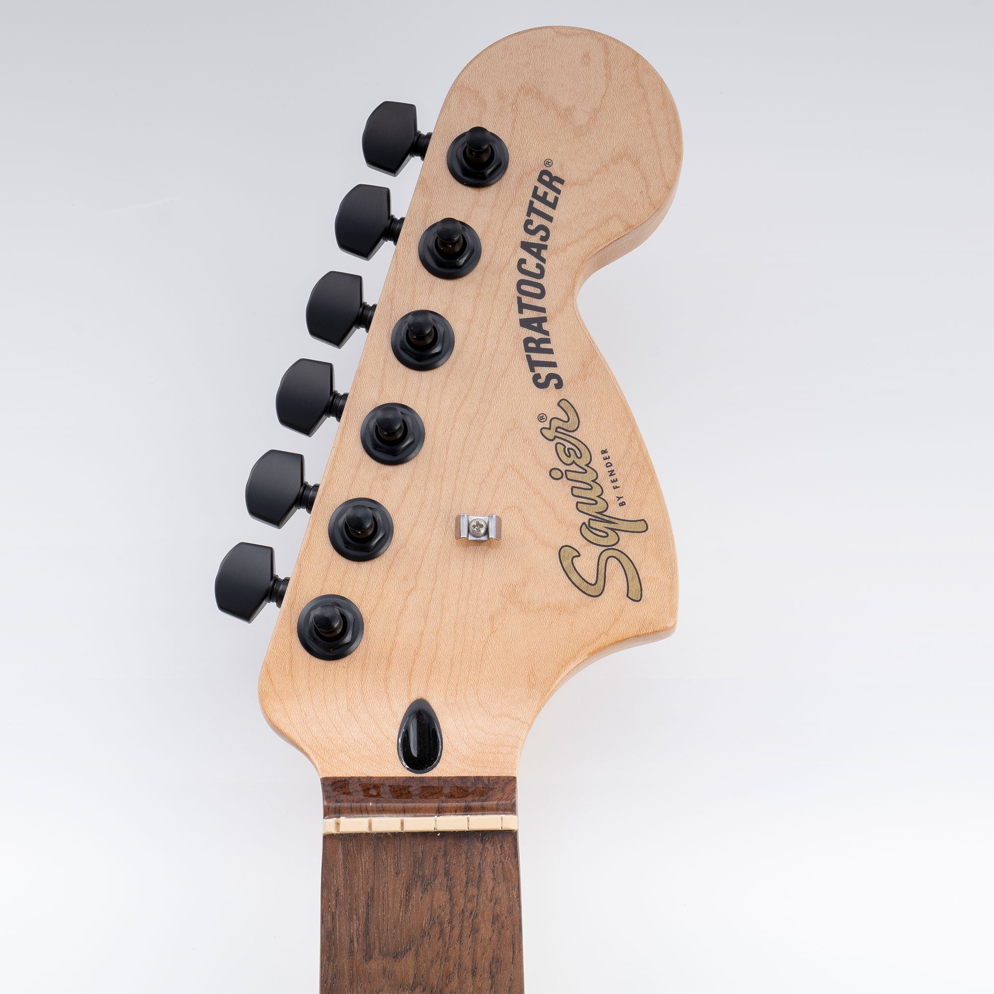Musiclily Pro R18T-26 Clavijero individual relación 18:1, 2 pines, totalmente sellado, lado de bajos, afinador y clavija con botón hexagonal para guitarra eléctrica estilo Squier Strat Tele
