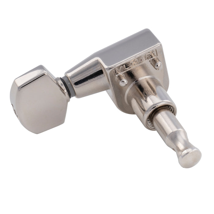 Musiclily Pro R18T-26 Single 18:1 Ratio 2-Pin Full Sealed Machine Head Bass Side Tuner Tuning Peg Key with Hex Button for Squier Strat Tele Style Electric Guitar
