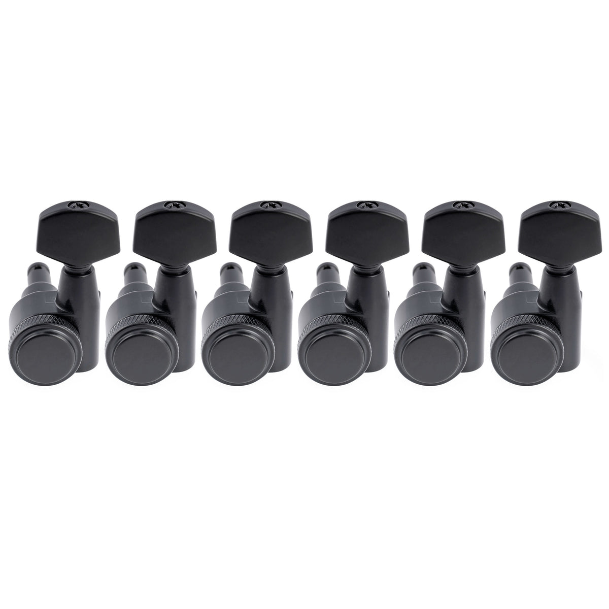 Musiclily Pro R18T-27 Mécaniques à blocage pour gaucher 6 en ligne 18:1, chevilles d'accordage 2 broches, clés, mécaniques pour guitare électrique style Squier Strat Tele