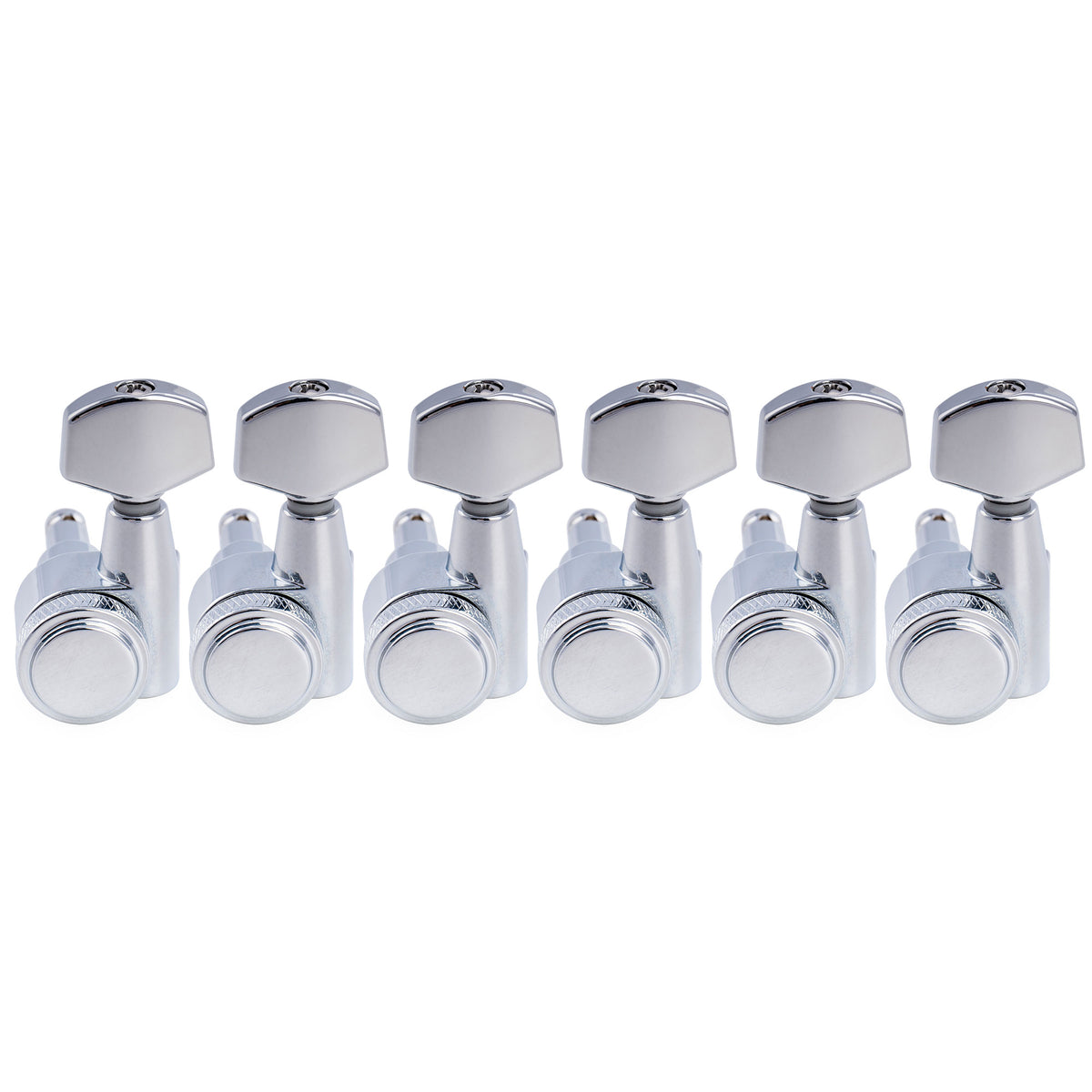 Musiclily Pro R18T-27 Mécaniques à blocage pour gaucher 6 en ligne 18:1, chevilles d'accordage 2 broches, clés, mécaniques pour guitare électrique style Squier Strat Tele
