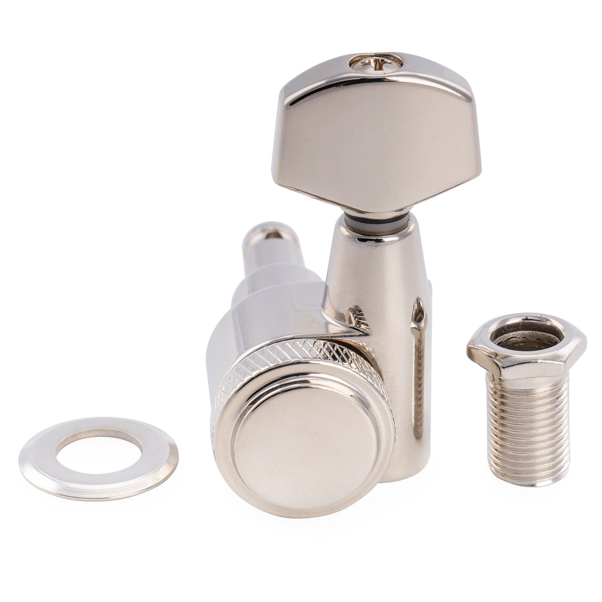 Musiclily Pro R18T-27 Mécaniques à blocage pour gaucher 6 en ligne 18:1, chevilles d'accordage 2 broches, clés, mécaniques pour guitare électrique style Squier Strat Tele