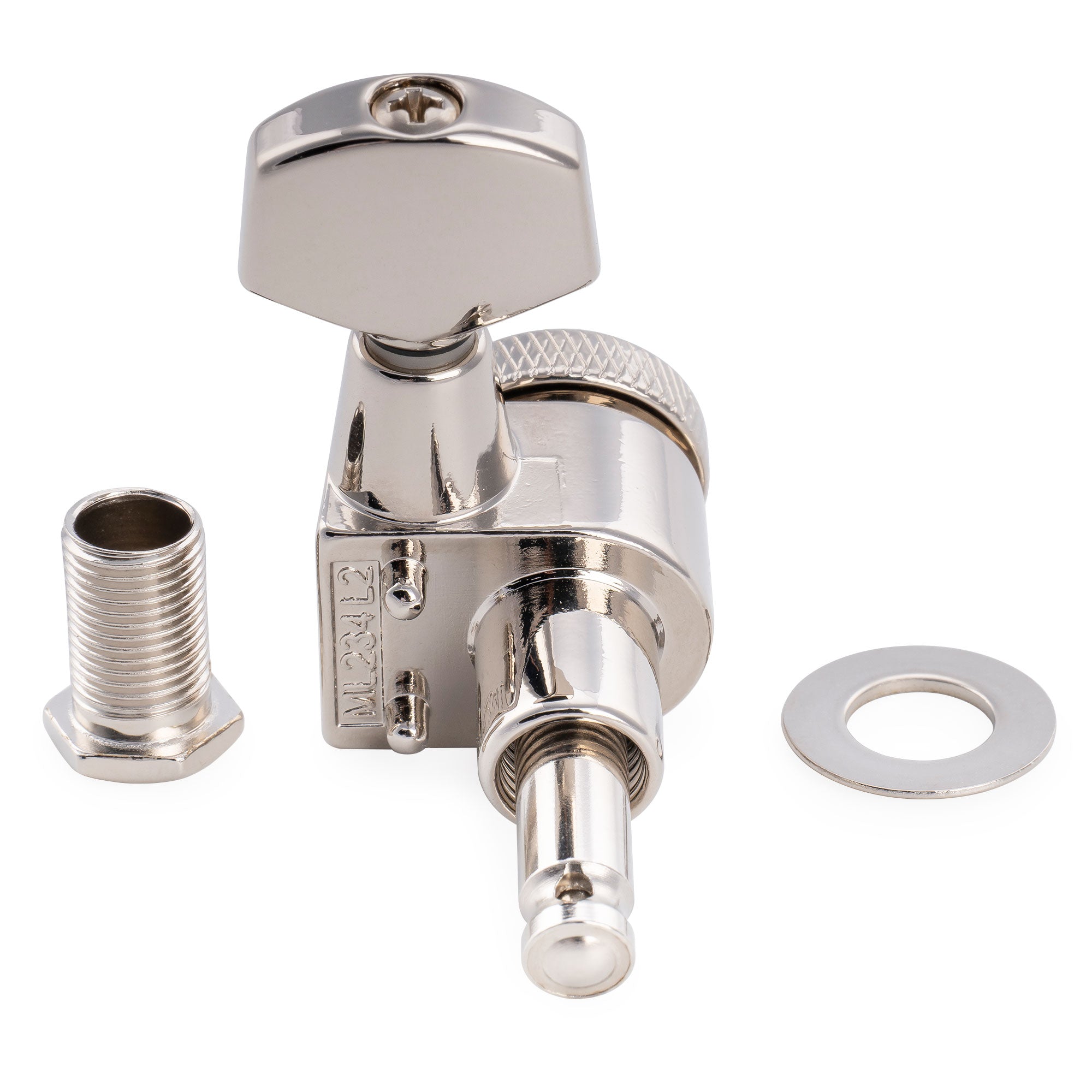 Musiclily Pro R18T-27 Mécaniques à blocage pour gaucher 6 en ligne 18:1, chevilles d'accordage 2 broches, clés, mécaniques pour guitare électrique style Squier Strat Tele