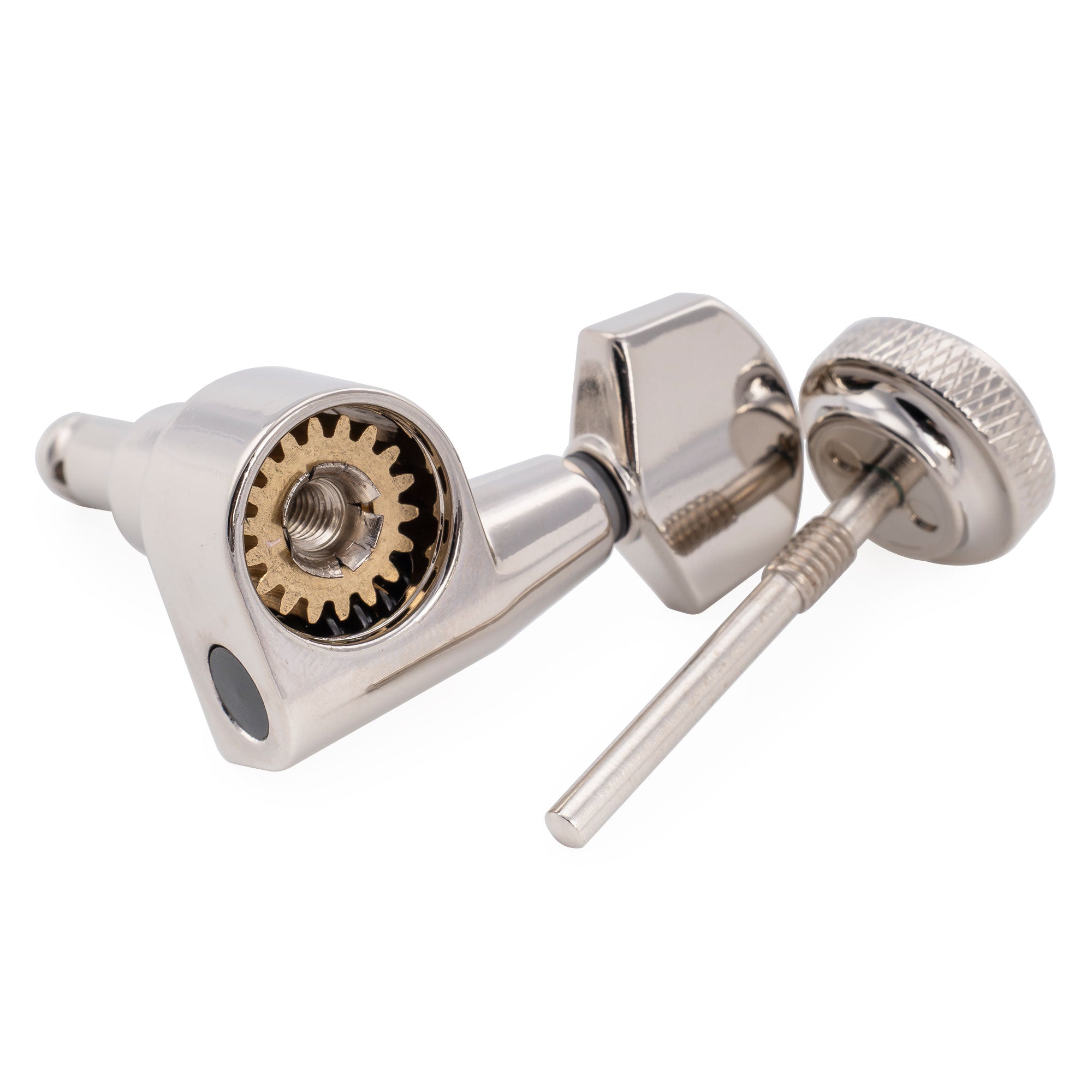 Musiclily Pro R18T-27 Mécaniques à blocage pour gaucher 6 en ligne 18:1, chevilles d'accordage 2 broches, clés, mécaniques pour guitare électrique style Squier Strat Tele