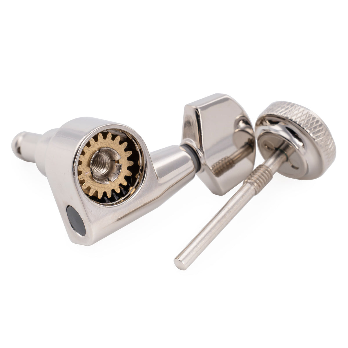 Musiclily Pro R18T-27 Mécaniques à blocage pour gaucher 6 en ligne 18:1, chevilles d'accordage 2 broches, clés, mécaniques pour guitare électrique style Squier Strat Tele