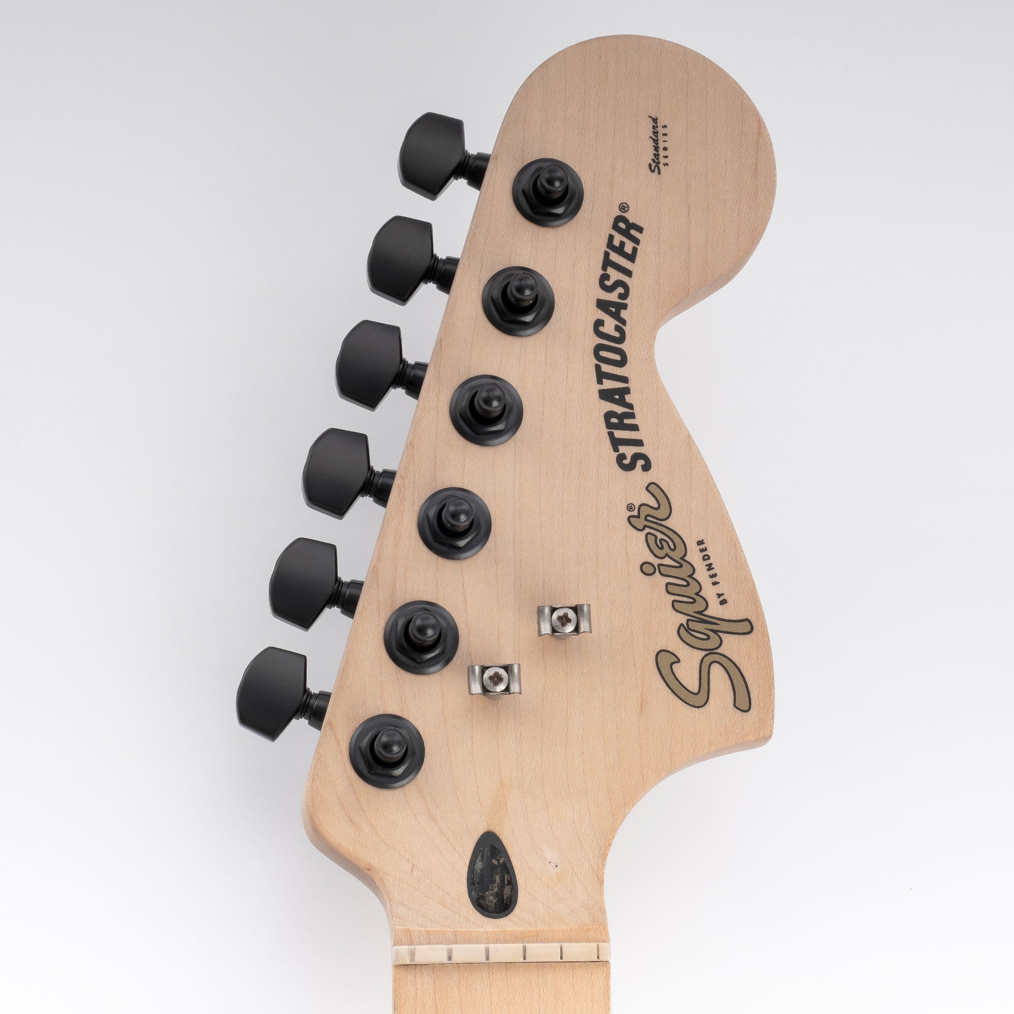 Musiclily Pro R18T-28 Mécaniques à blocage 6 en ligne 18:1, mécaniques 2 broches, chevilles d'accordage, clés pour guitare électrique style Squier Strat Tele