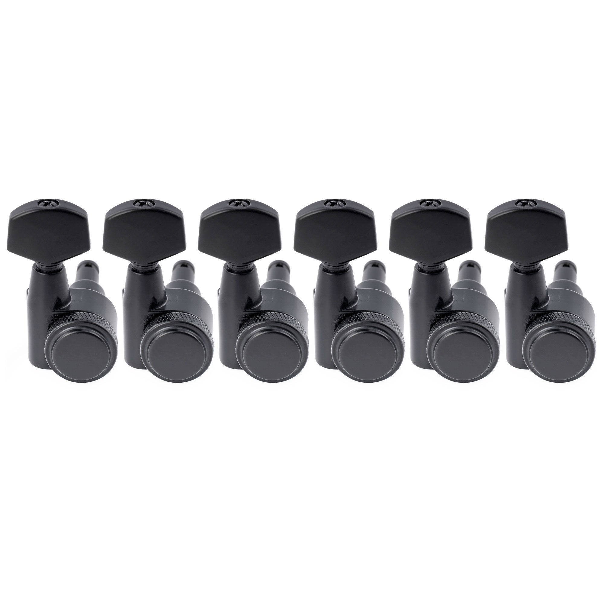 Musiclily Pro R18T-28 Mécaniques à blocage 6 en ligne 18:1, mécaniques 2 broches, chevilles d'accordage, clés pour guitare électrique style Squier Strat Tele