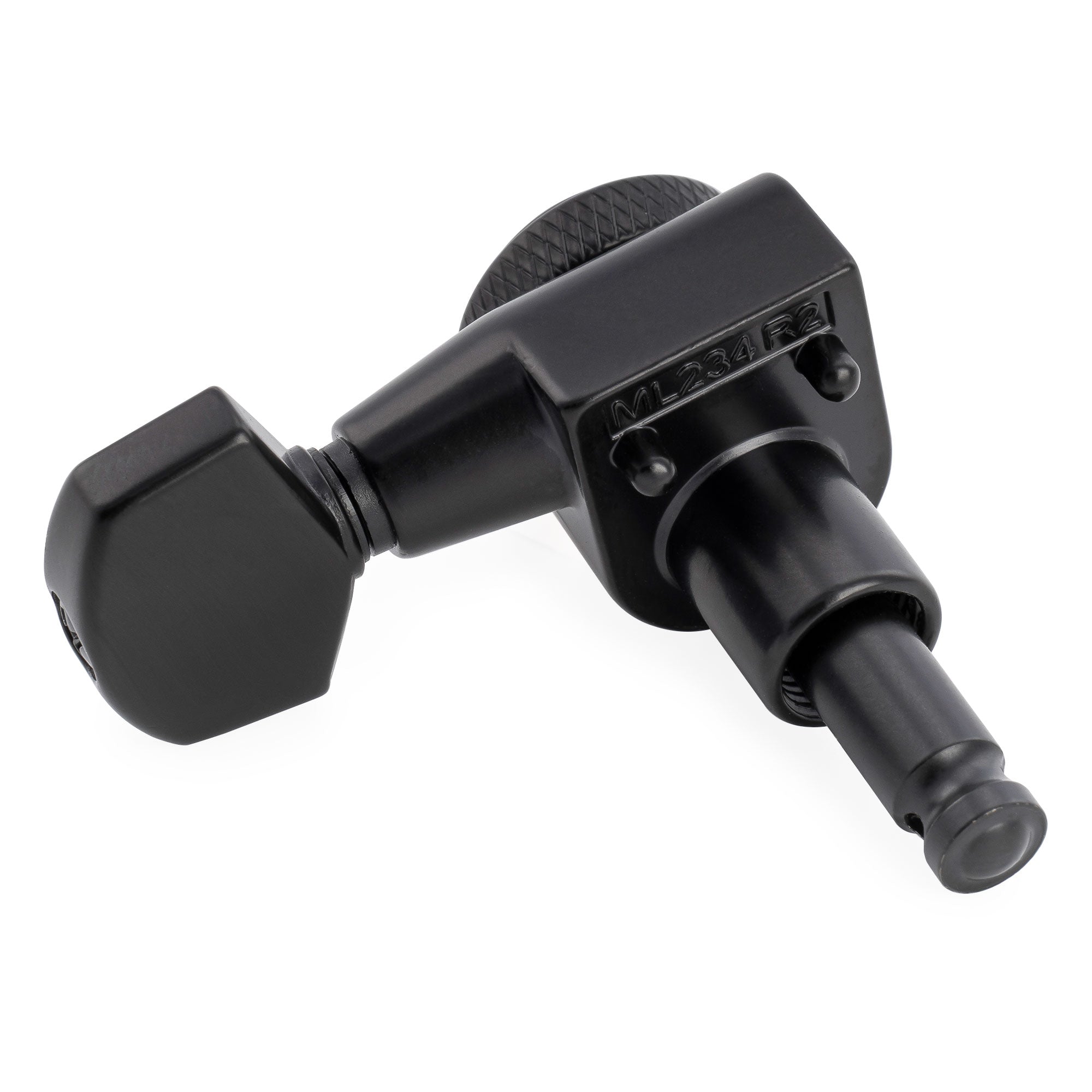 Musiclily Pro R18T-28 Mécaniques à blocage 6 en ligne 18:1, mécaniques 2 broches, chevilles d'accordage, clés pour guitare électrique style Squier Strat Tele