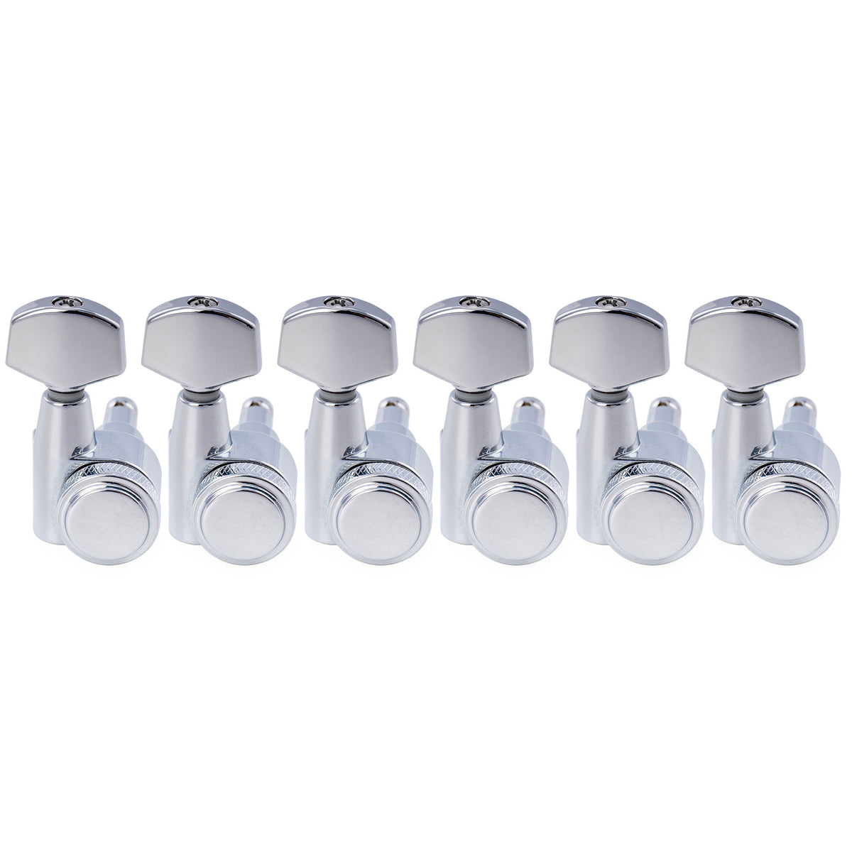 Musiclily Pro R18T-28 Mécaniques à blocage 6 en ligne 18:1, mécaniques 2 broches, chevilles d'accordage, clés pour guitare électrique style Squier Strat Tele