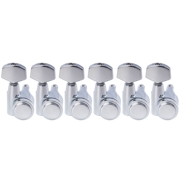 Musiclily Pro R18T-28 6-in-line 18:1 Locking Tuners 2-Pin Machine Heads Tuning Pegs Keys for Squier Strat Tele Style Electric Guitar