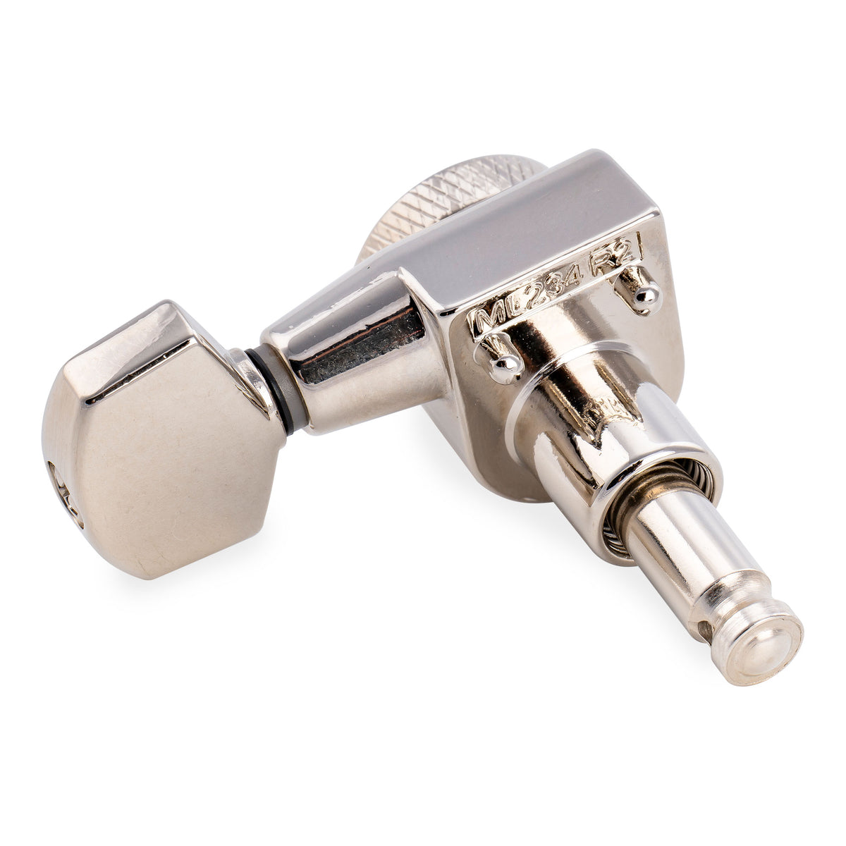Musiclily Pro R18T-28 Mécaniques à blocage 6 en ligne 18:1, mécaniques 2 broches, chevilles d'accordage, clés pour guitare électrique style Squier Strat Tele