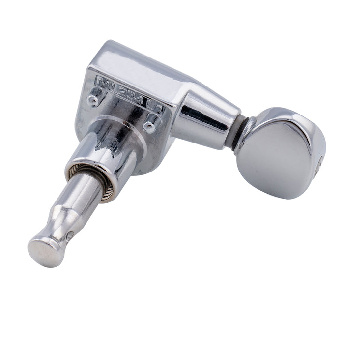 Musiclily Pro R18T-29 Single 18:1 Ratio 2-Pin Full Sealed Machine Head Treble Side Tuner Tuning Peg Key with Vintage Oval Button for Squier Strat Tele Style Electric Guitar