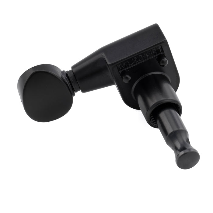 Musiclily Pro R18T-30 Single 18:1 Ratio 2-Pin Full Sealed Machine Head Bass Side Tuner Tuning Peg Key with Vintage Oval Button for Squier Strat Tele Style Electric Guitar