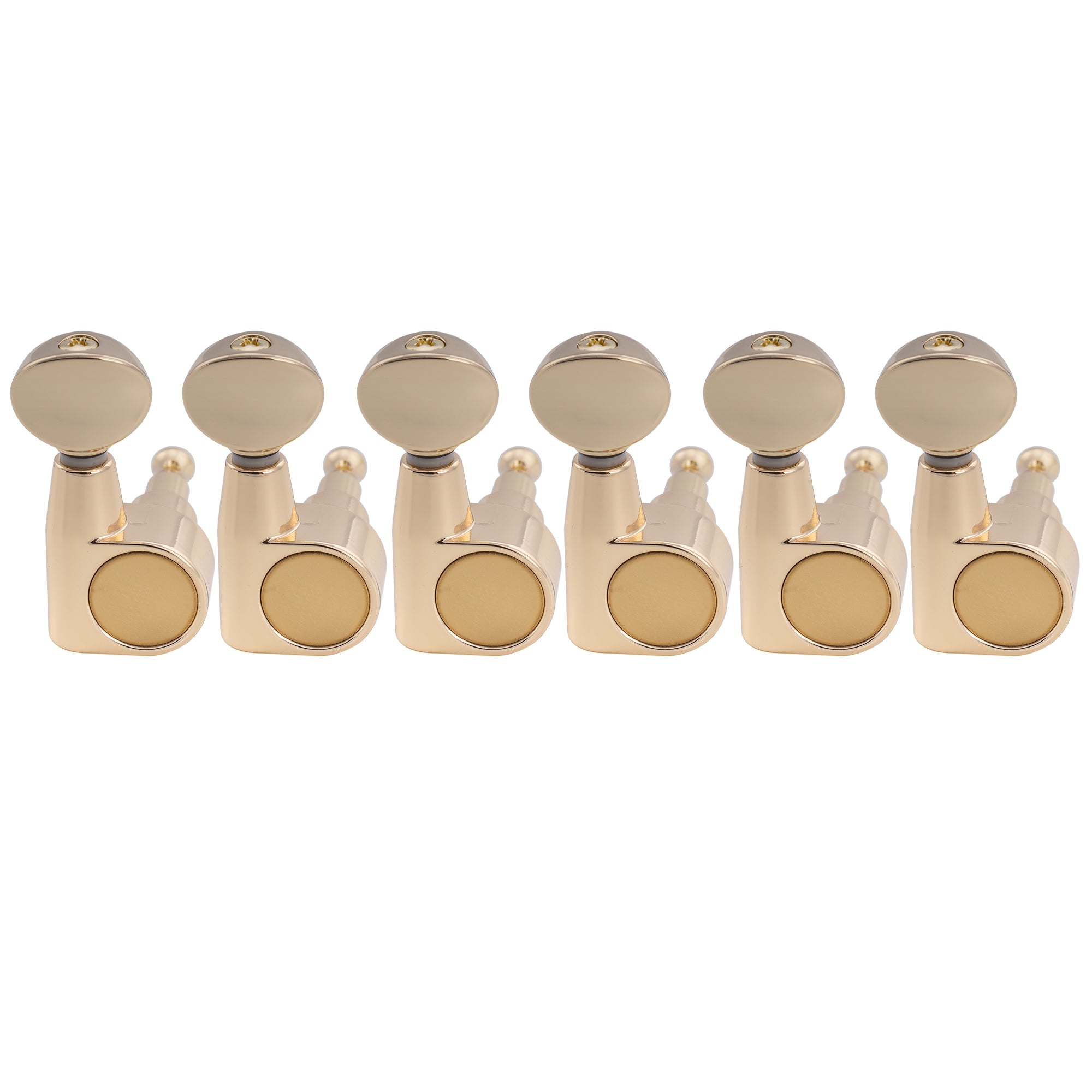 Musiclily Pro R18T-30 6 en línea, relación 18:1, cabezales de máquina totalmente sellados de 2 pines, afinadores, clavijas de afinación y llaves con botón ovalado vintage para guitarra eléctrica estilo Squier Strat Tele