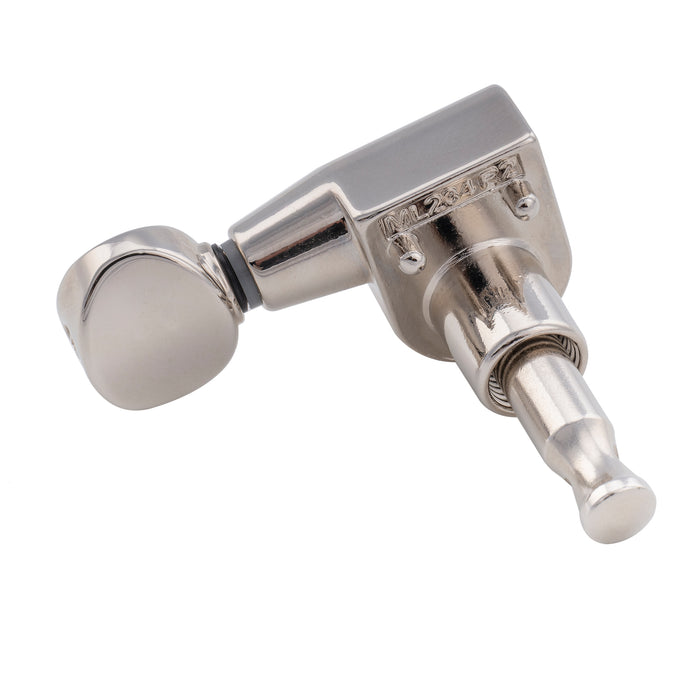 Musiclily Pro R18T-30 Single 18:1 Ratio 2-Pin Full Sealed Machine Head Bass Side Tuner Tuning Peg Key with Vintage Oval Button for Squier Strat Tele Style Electric Guitar