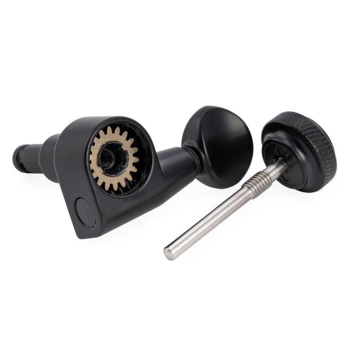 Musiclily Pro R18T-31 Left-Handed 6-in-line 18:1 2-Pin Locking Tuners Tuning Pegs Keys Machine Heads for Squier Strat Tele Style