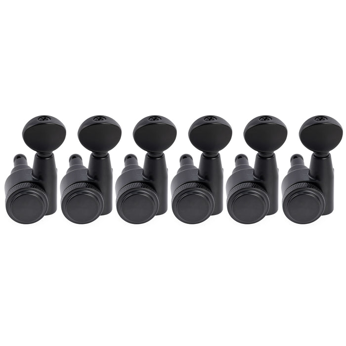Musiclily Pro R18T-31 Left-Handed 6-in-line 18:1 2-Pin Locking Tuners Tuning Pegs Keys Machine Heads for Squier Strat Tele Style