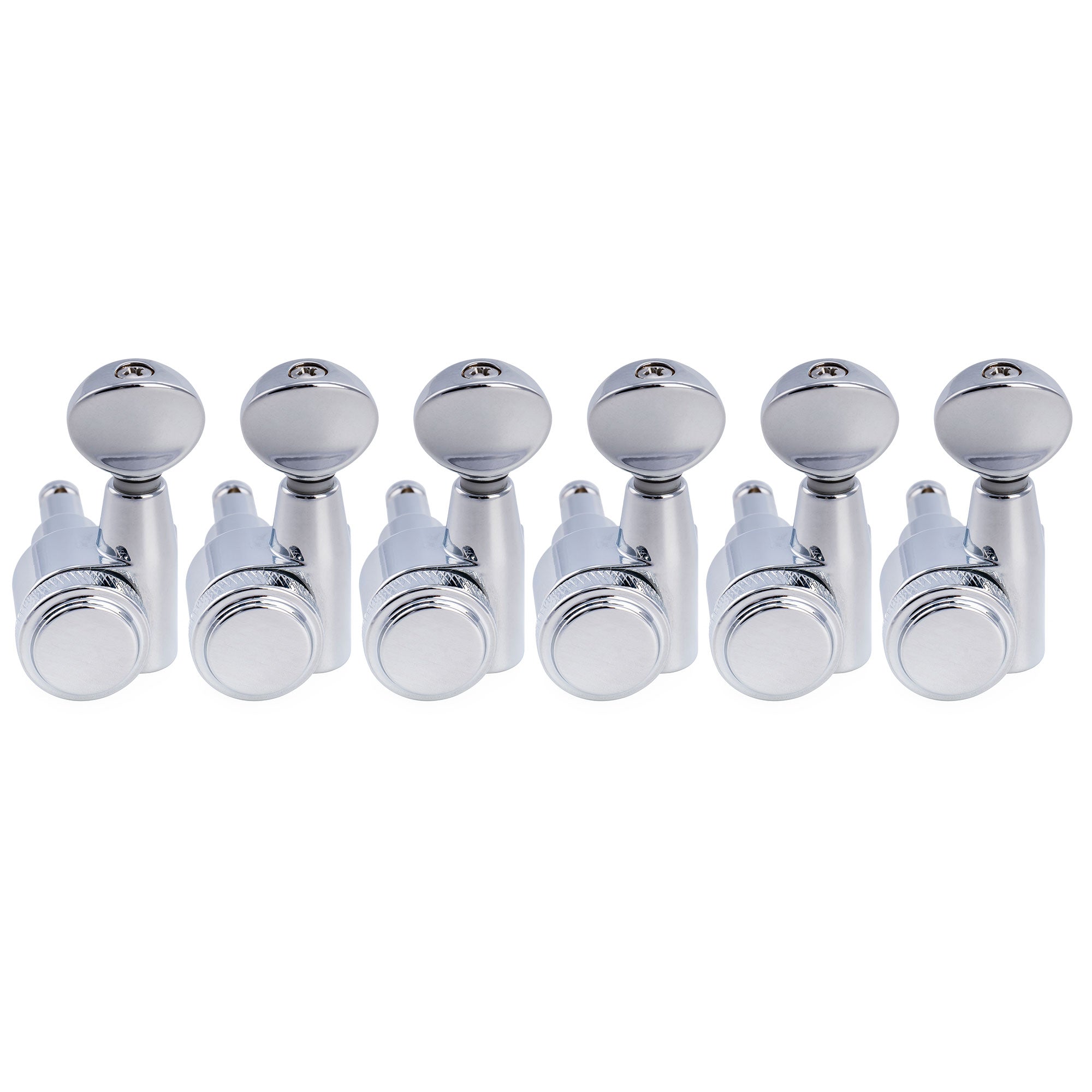 Musiclily Pro R18T-31 mécaniques à blocage gaucher 6 en ligne 18:1 à 2 broches, clés et mécaniques d'accordage pour guitare style Squier Strat Tele