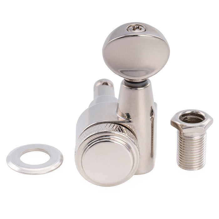 Musiclily Pro R18T-31 Left-Handed 6-in-line 18:1 2-Pin Locking Tuners Tuning Pegs Keys Machine Heads for Squier Strat Tele Style