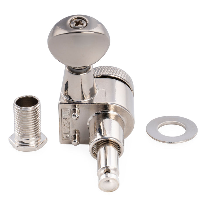 Musiclily Pro R18T-31 Left-Handed 6-in-line 18:1 2-Pin Locking Tuners Tuning Pegs Keys Machine Heads for Squier Strat Tele Style