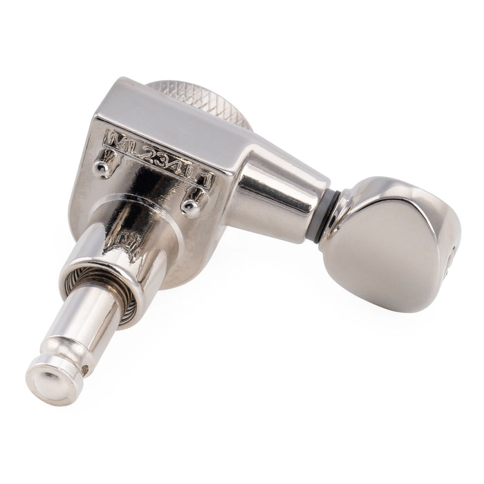 Musiclily Pro R18T-31 Left-Handed 6-in-line 18:1 2-Pin Locking Tuners Tuning Pegs Keys Machine Heads for Squier Strat Tele Style