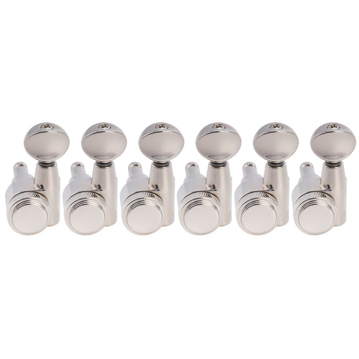 Musiclily Pro R18T-31 Left-Handed 6-in-line 18:1 2-Pin Locking Tuners Tuning Pegs Keys Machine Heads for Squier Strat Tele Style