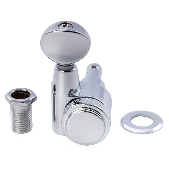 Musiclily Pro R18T-32 6-in-line 18:1 Locking Tuners 2-Pin Machine Heads Tuning Pegs Keys for Squier Strat Tele Style Electric Guitar