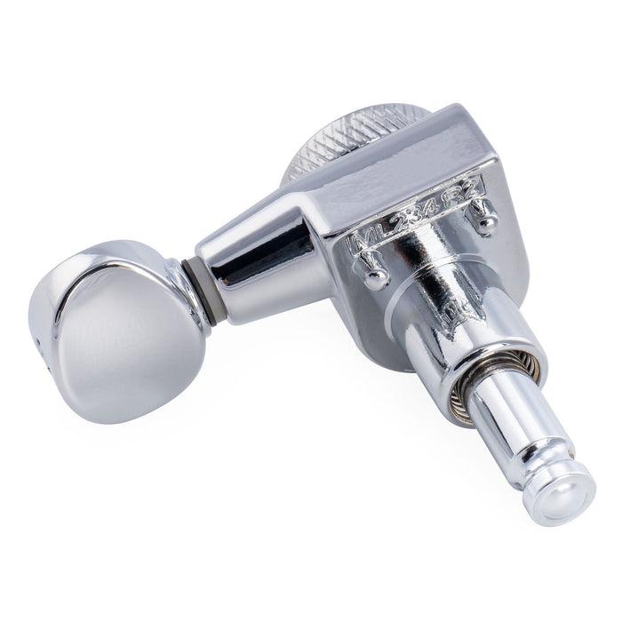 Musiclily Pro R18T-32 6-in-line 18:1 Locking Tuners 2-Pin Machine Heads Tuning Pegs Keys for Squier Strat Tele Style Electric Guitar