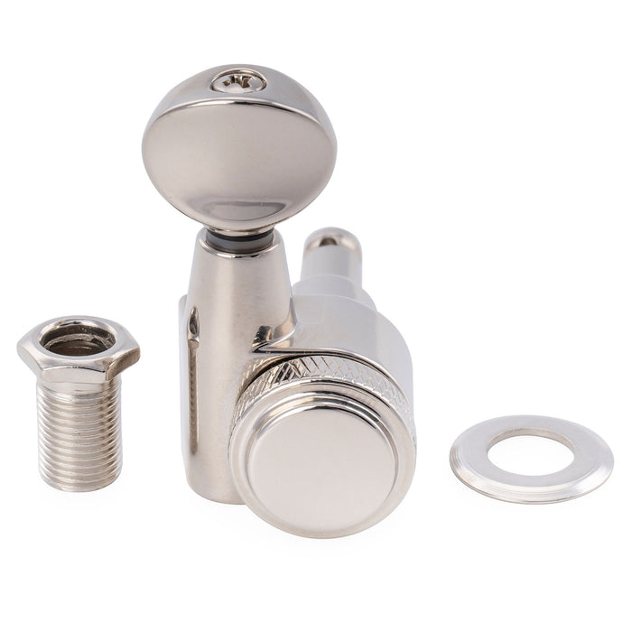 Musiclily Pro R18T-32 6-in-line 18:1 Locking Tuners 2-Pin Machine Heads Tuning Pegs Keys for Squier Strat Tele Style Electric Guitar