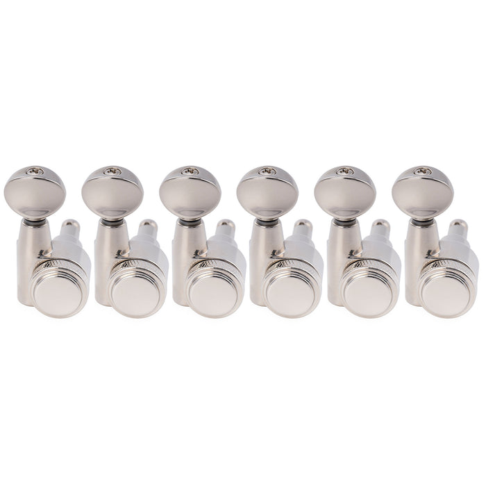 Musiclily Pro R18T-32 6-in-line 18:1 Locking Tuners 2-Pin Machine Heads Tuning Pegs Keys for Squier Strat Tele Style Electric Guitar
