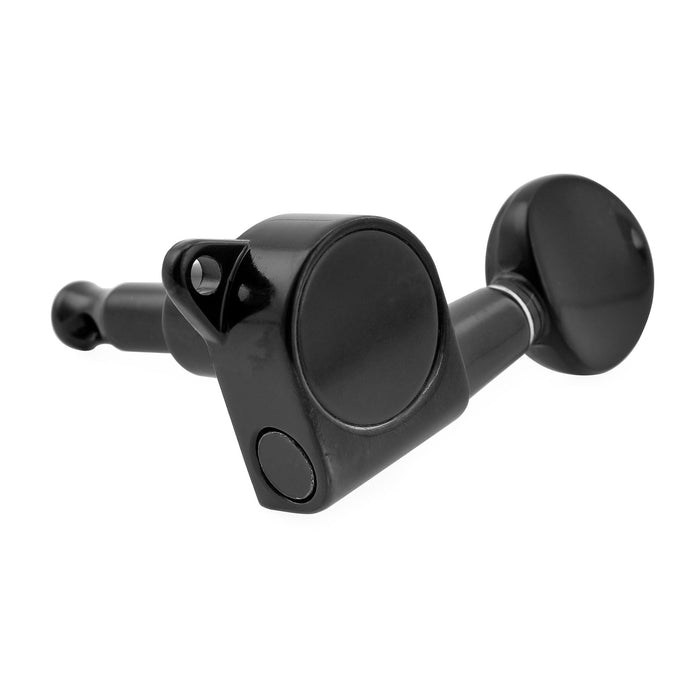 Musiclily Pro R18K-14 Single 18:1 Ratio Full Sealed Machine Head Treble Side Tuner Tuning Peg Key with Vintage Oval Button for Strat Tele Style Electric Guitar