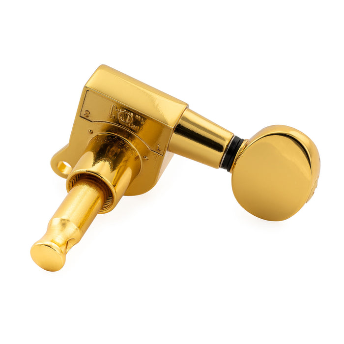 Musiclily Pro R18K-14 Single 18:1 Ratio Full Sealed Machine Head Treble Side Tuner Tuning Peg Key with Vintage Oval Button for Strat Tele Style Electric Guitar