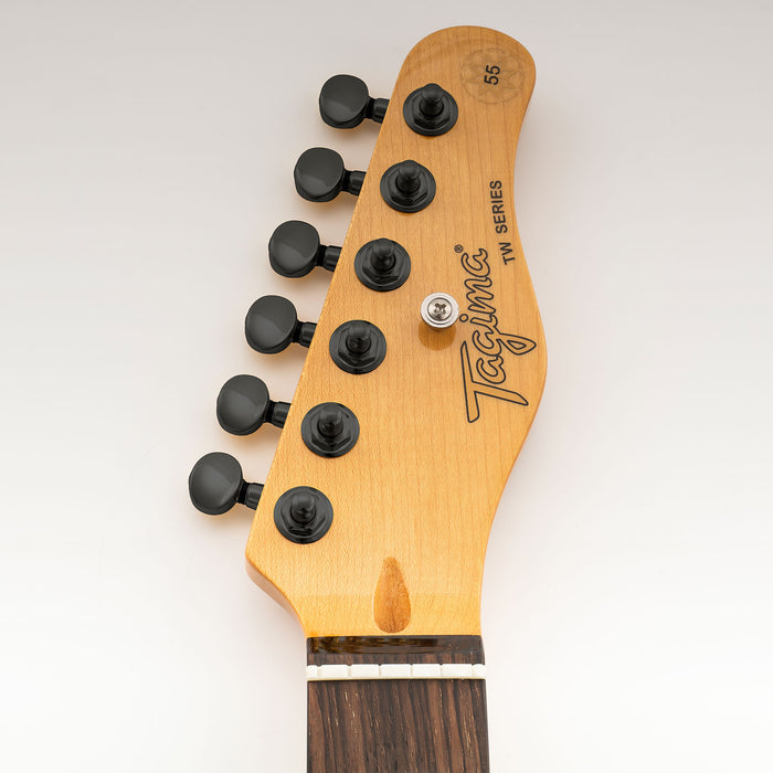 Musiclily Pro R18K-15 6-in-line 18:1 Ratio Full Sealed Machine Heads Tuners Tuning Pegs Keys with Vintage Oval Button for Strat Tele Style Electric Guitar