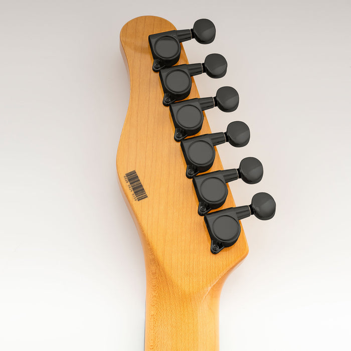 Musiclily Pro R18K-15 Single 18:1 Ratio Full Sealed Machine Head Bass Side Tuner Tuning Peg Key with Vintage Oval Button for Strat Tele Style Electric Guitar