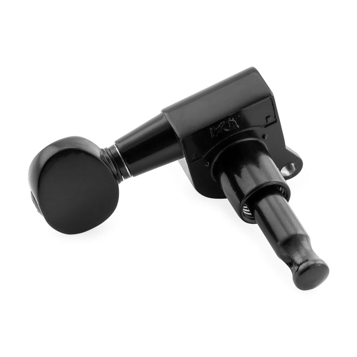 Musiclily Pro R18K-15 Single 18:1 Ratio Full Sealed Machine Head Bass Side Tuner Tuning Peg Key with Vintage Oval Button for Strat Tele Style Electric Guitar