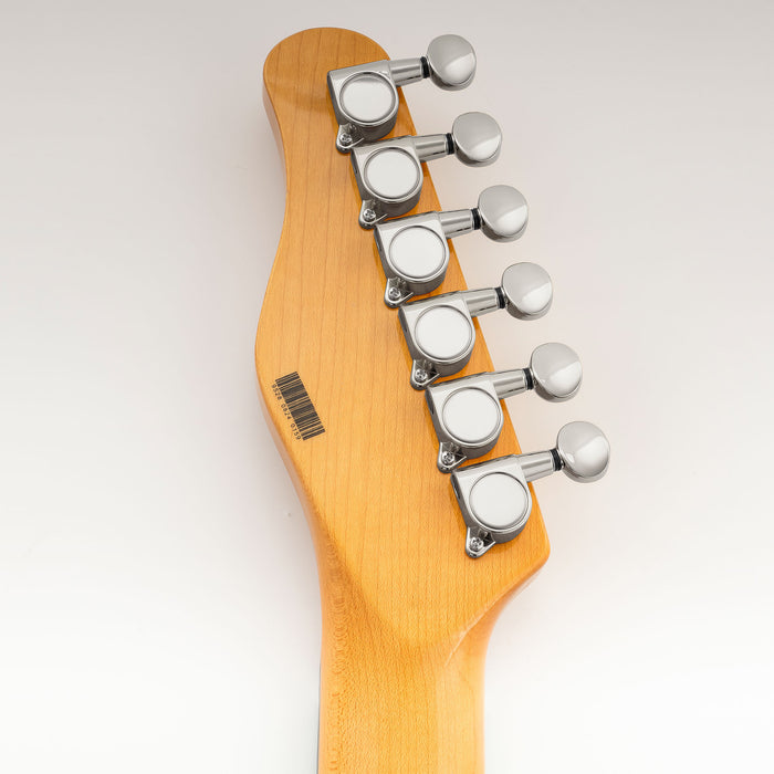 Musiclily Pro R18K-15 Single 18:1 Ratio Full Sealed Machine Head Bass Side Tuner Tuning Peg Key with Vintage Oval Button for Strat Tele Style Electric Guitar