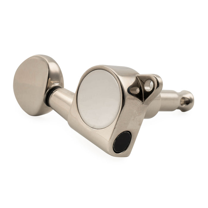 Musiclily Pro R18K-15 Single 18:1 Ratio Full Sealed Machine Head Bass Side Tuner Tuning Peg Key with Vintage Oval Button for Strat Tele Style Electric Guitar