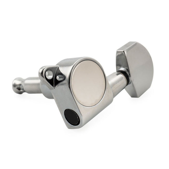 Musiclily Pro R18K-16 Left-Handed 6-in-line 18:1 Ratio Full Sealed Machine Heads Tuners Tuning Pegs Keys with Hex Button for Strat Tele Style Electric Guitar